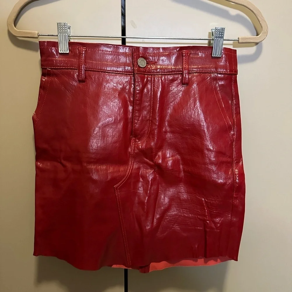RTA Blood Red Patient Mini Skirt Size Size 0